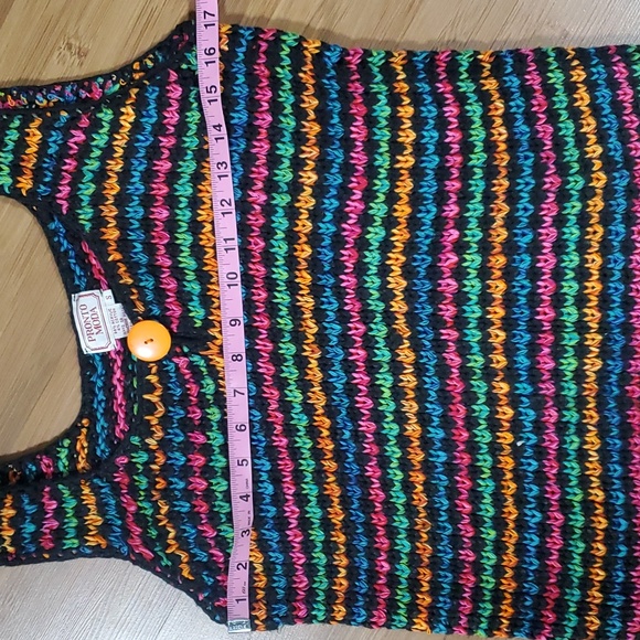 Vintage Pronto Moda acrylic knit sweater tank sz small - Picture 3 of 7
